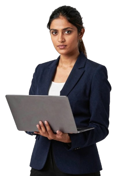 Smiling woman representing confidence and growth in business coaching India